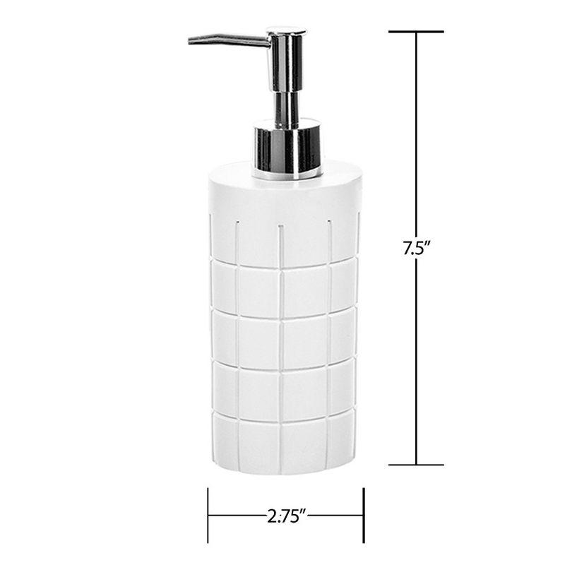 Creative Scents Polar White 3 Pcs Bathroom Set - Features: Soap Dispenser, Toothbrush Holder, and Soap Dish, 5 of 8