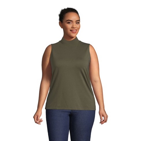 Lands' End Women's Lightweight Jersey Sleeveless Mock : Target