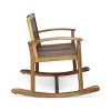 Regatta Acacia Patio Rocking Loveseat - Natural - Christopher Knight Home: Water-Resistant, 2-Seater Bench - 3 of 4