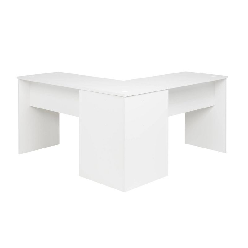 L Shaped Desk White - Prepac, 4 of 8