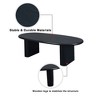 LIVAREEmlen 51'' Tapered Tabletop Coffee Table Wooden Frame Curved Design Easy to install - 3 of 4