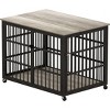 YOOCOZZ Furniture style dog crate wrought iron frame door with side openings, 43.3''W x 29.9''D x 33.5''H - 2 of 4
