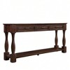 Coffee Brown- Multifunctional Console Table With 3 Drawers 1 Bottom Shelf Large Storage Space High Load Capacity Easy Assembly Entryway Hall Table - 2 of 4