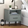 vidaXL Nightstand Bedroom Storage Cabinet Bedside Table Solid Pine Wood OSLO - 2 of 4