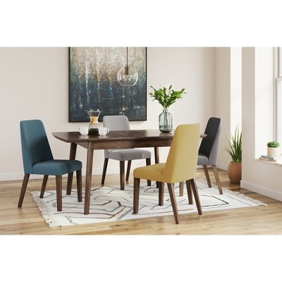 Mid-Century Modern Brown Wood Extendable Dining Table