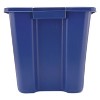 Rubbermaid Commercial Stacking Recycle Bin Rectangular Polyethylene 14gal Blue 571473BE - 2 of 4