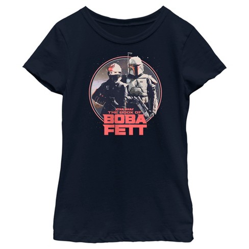 Girl's Star Wars: The Book Of Boba Fett Fennec And Boba Classic Circle T- shirt : Target