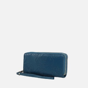 MKF Collection Ellie Genuine Leather Flower-Embossed Women’s Wristlet Wallet by Mia K - 1 of 4