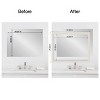 Amanti Art Mirror Makeover Bathroom Mirror Frame Border Kit - Fully Assembled Peel and Stick Frame - Mirror NOT Included - Rustic Plank Narrow Trim - 4 of 4