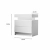 NicBex Modern LED Nightstand with 2 Drawers,Bedside Table with Adjustable Lighting,Side Table for Living Room,Bedroom Furniture - 2 of 4