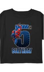 Girl's Marvel Spider-Man 5th Birthday Crop T-Shirt