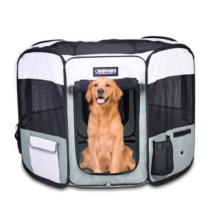 GOOPAWS 2-Door Portable Soft-Sided Dog, Cat & Small Pet Exercise Playpen - 1 of 4