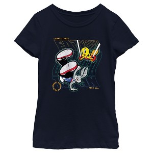 Girl's Team USA X Looney Tunes Tweety and Bugs Bunny Training T-Shirt - 1 of 4