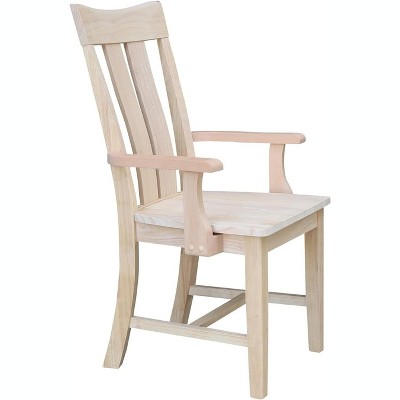 Eco-Friendly Beige Parawood Traditional Arm Chair
