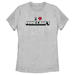 Women's Minecraft I Heart Minecraft T-Shirt - 1 of 4