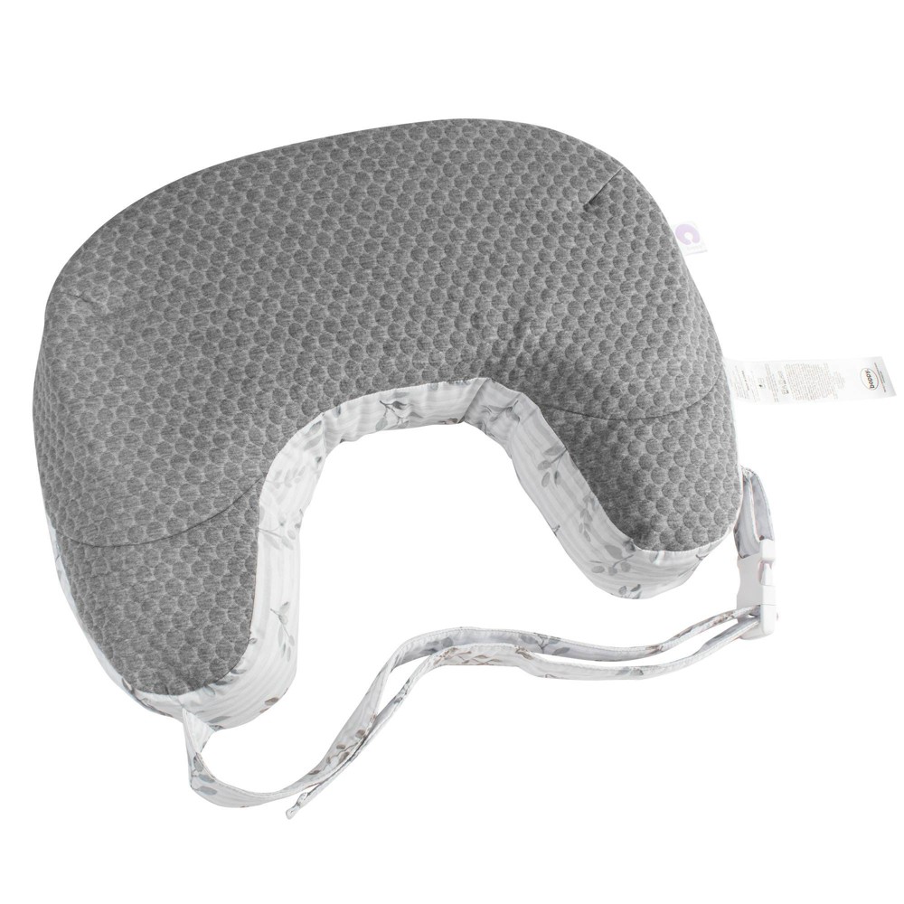 Boppy Best Latch Nursing Pillow - Gray Pennydot Leaf Stripe