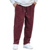COOFANDY Men's Corduroy Pants Elastic Waist Drawstring Harem Pants Fashion Loose Casual Long Trousers with 4 Pockets - 4 of 4