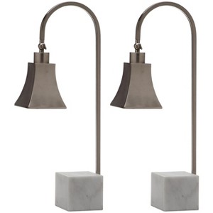 Charley Desk Lamp (Set of 2) - 26 Inch Height - LIT4278 - Nickel/White - Safavieh - 1 of 4