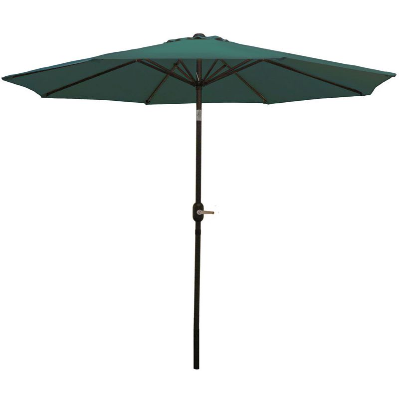 Sunnydaze Outdoor Aluminum Patio Table Umbrella with Polyester Canopy and Push Button Tilt and Crank - 9', 1 of 22