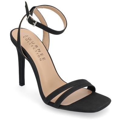 Journee Collection Womens Yevva Ankle Strap Stiletto Open Toe Pumps