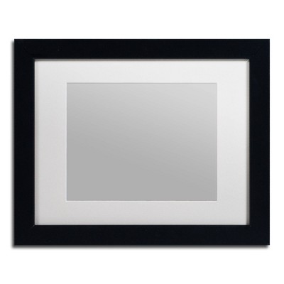 Trademark Fine Art 11"x14" Heavy Duty Black Frame with White Mat