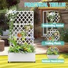 TOAOTBNBO Metal Raised Garden Bed with Diamond Lattice Trellis, Outdoor Planter Box with Wheels, Galvanized Garden Box for Patio - 3 of 4