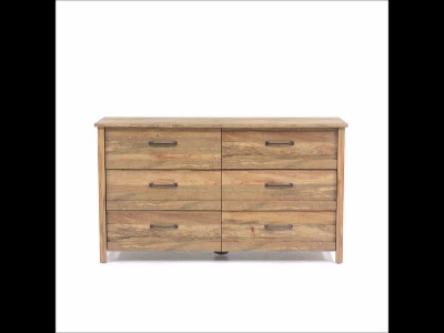 cannery bridge 6 drawer dresser brown - sauder Cannery Bridge 6 Drawer Dresser Brown