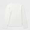 Kids' 2pk Adaptive Long Sleeve 'Swans/Bows' Graphic T-Shirt - Cat & Jack™ Light Purple/Cream - 2 of 3