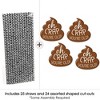 Big Dot of Happiness Oh Crap, You're Old - Paper Straw Decor - Poop Birthday Party Striped Decorative Straws - Set of 24 - 2 of 4