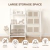GlasFlength Decorative Bookshelf Creative and Unique Styling, Multifunctional Storage with Open Display Bookshelves, White, 32.7"*11.8"*28.9" - 4 of 4