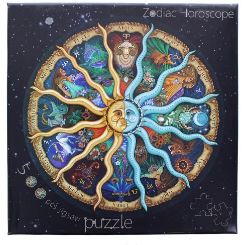 Peninsula include larynx Toynk Zodiac Horoscope 500 Piece Round Jigsaw Puzzle : Target