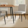 5-Piece Modern Dining Set,47" Rectangular Dining Table Wood Top with Upholstered Linen Dining Chairs for Dining Room, Living Room-Tanpinhause - 3 of 4