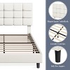 Yaheetech Upholstered Platform Bed Frame with Tufted Height Adjustable Headboard - 4 of 4