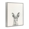 Stupell Industries Bunny Rabbit Portrait Grey Framed Giclee Art, Gray, 11" x 14" - 2 of 4
