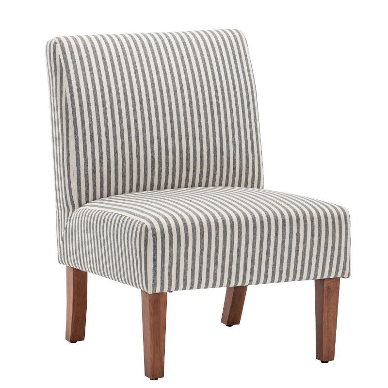 Armless Slipper Accent Chair Striped - WOVENBYRD, 3 of 13