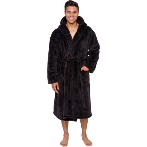 Ross Michaels Men's Plush Hooded Bathrobe