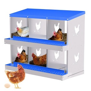 Chicken Nesting Box,Chicken Egg Laying Box with Compartments, Roll Away Eggs Laying Boxes, Nesting Boxes, indoor & Outdoor Use,Easy Egg Collection - 1 of 4