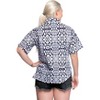 LA LEELA Women's Button Down Short Sleeve Summer Relaxed Tunic Hawaiian Club party Casual Blouse Top Shirt - 2 of 4
