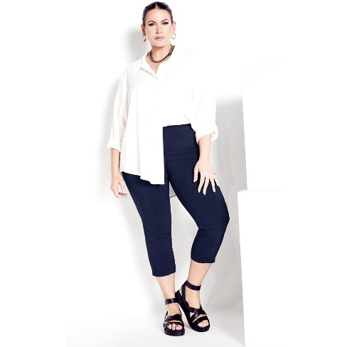 AVENUE | Women's Plus Size Pull On Ponte Pant Navy - regular - 20W