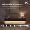 POVISON 79" Modern Floating TV Console with LED Lights, Dark Wood & Black Wall-Mounted Media Console with Storage - 4 of 4