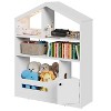 36.6" Wide Wooden Bookcase and Toy Storage with Toy Storage, Anti-Tip Device and Motion Sensor Light for Nursery, Playroom & Bedroom - 3 of 4