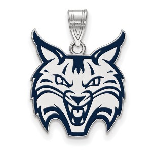 Black Bow Jewelry Sterling Silver Quinnipiac Bobcats NCAA Large Pendant - 1 of 2