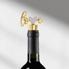 Unique Bargains Bottle Stoppers Heart with "Love" Zinc Alloy PTR Rose 3.54"x1.77"x0.79" 1 Pc - 2 of 3