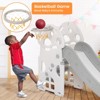 Indoor Slide for Toddlers, 3 in 1 Playground Set with Basketball Hoop and Climbing Ladders, Freestanding Play Center for Indoor Outdoor Use - 3 of 4