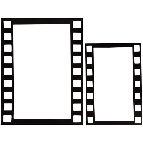 Juvale 4-Pack Hollywood Movie Filmstrip Photo Booth Party Props, 2 Large &  2 Small Handheld Border Frames
