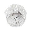 Hudson Baby Infant Girl Turban Cotton Headwraps, Pink Gray Elephant, One Size - 4 of 4