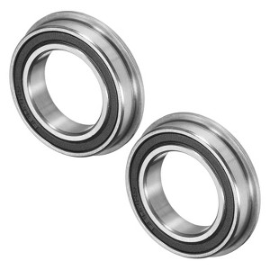 Unique Bargains Chrome Steel Rubber Shielded Flanged Ball Bearing - 1 of 4