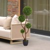 XINGHANZHENXUAN 1Pcs Artificial Boxwood Topiary Ball Tree, Green Plant Trees - 4 of 4