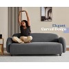 AMERLIFE Modern 3 Seater Sofa with Soft Boucle Upholstered, Comfy Cloud Couch for Living Room, Grey - 3 of 4