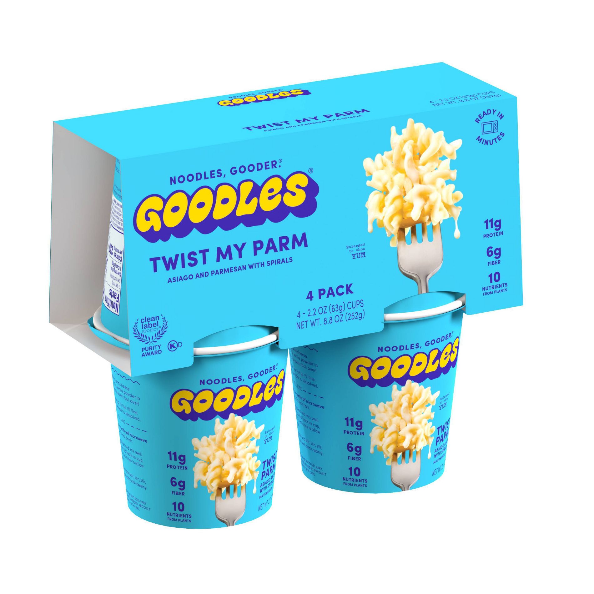 Goodles Twist My Parm 4pk Cups Pasta - 8.8oz